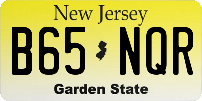 NJ license plate B65NQR