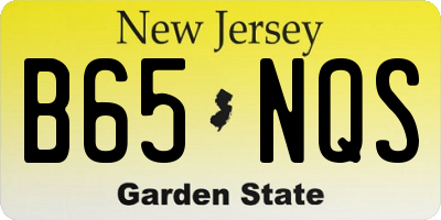 NJ license plate B65NQS