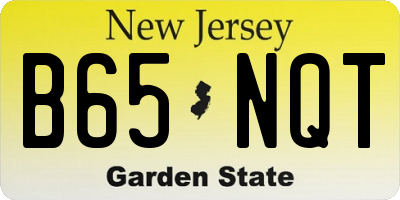 NJ license plate B65NQT