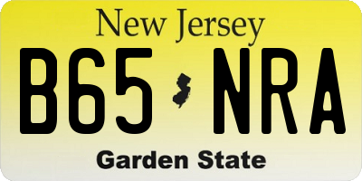 NJ license plate B65NRA
