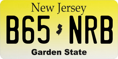 NJ license plate B65NRB