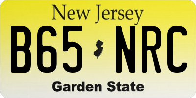 NJ license plate B65NRC