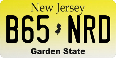 NJ license plate B65NRD