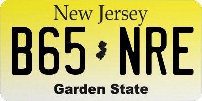 NJ license plate B65NRE