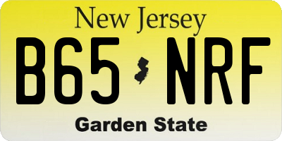 NJ license plate B65NRF