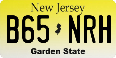 NJ license plate B65NRH