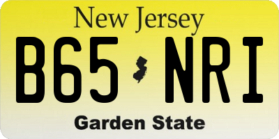 NJ license plate B65NRI
