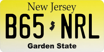 NJ license plate B65NRL