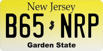 NJ license plate B65NRP