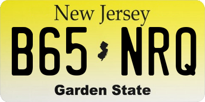 NJ license plate B65NRQ