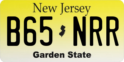 NJ license plate B65NRR