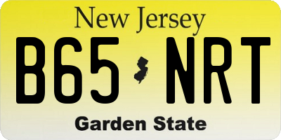 NJ license plate B65NRT