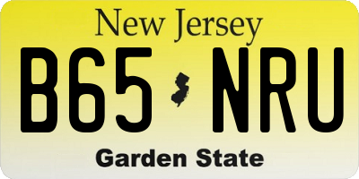 NJ license plate B65NRU