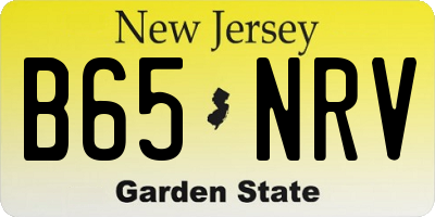 NJ license plate B65NRV