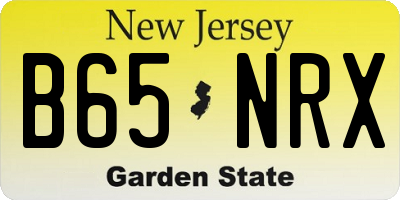 NJ license plate B65NRX