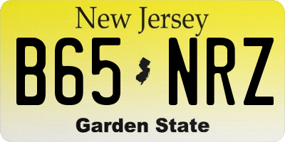 NJ license plate B65NRZ