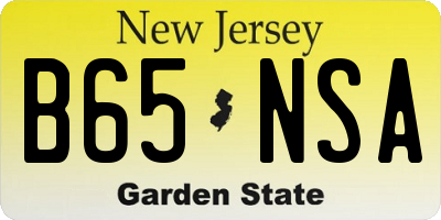 NJ license plate B65NSA