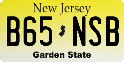 NJ license plate B65NSB