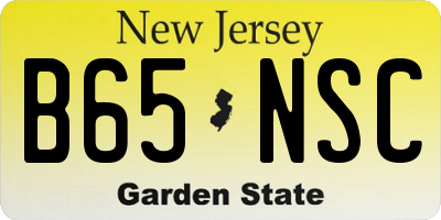 NJ license plate B65NSC