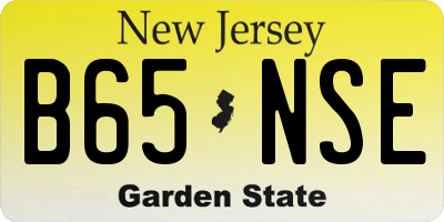 NJ license plate B65NSE
