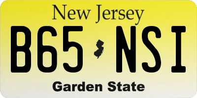 NJ license plate B65NSI