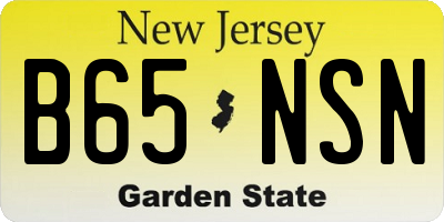 NJ license plate B65NSN