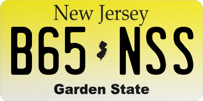 NJ license plate B65NSS