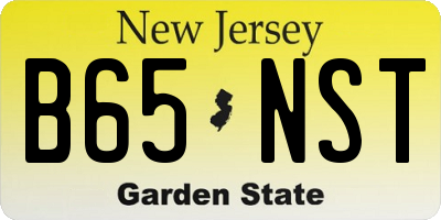 NJ license plate B65NST
