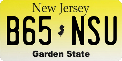 NJ license plate B65NSU