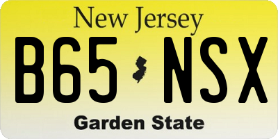 NJ license plate B65NSX