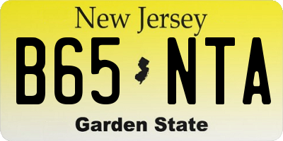 NJ license plate B65NTA