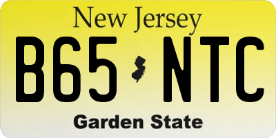 NJ license plate B65NTC