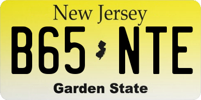 NJ license plate B65NTE