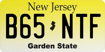 NJ license plate B65NTF