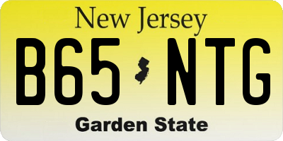 NJ license plate B65NTG