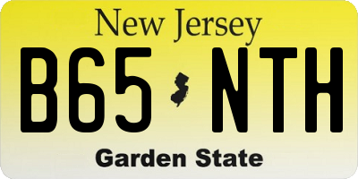 NJ license plate B65NTH