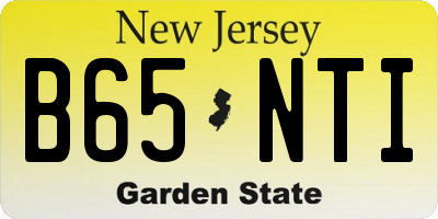 NJ license plate B65NTI
