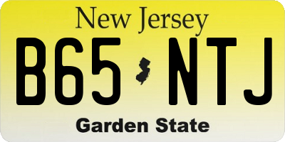 NJ license plate B65NTJ