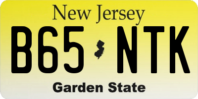 NJ license plate B65NTK