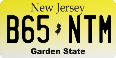 NJ license plate B65NTM