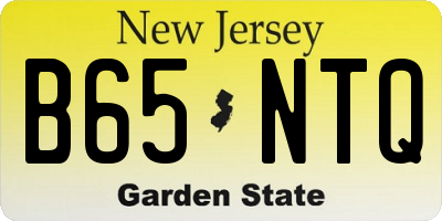 NJ license plate B65NTQ