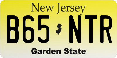 NJ license plate B65NTR