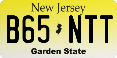 NJ license plate B65NTT