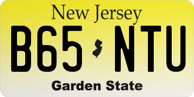 NJ license plate B65NTU