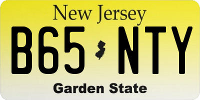 NJ license plate B65NTY