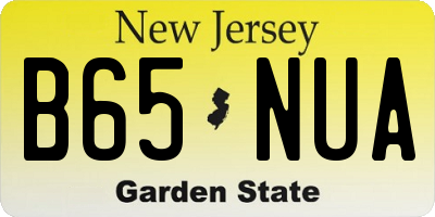 NJ license plate B65NUA