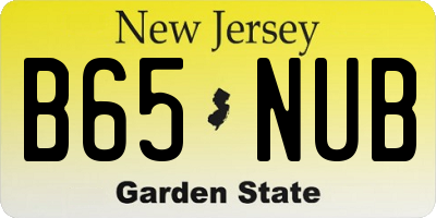 NJ license plate B65NUB