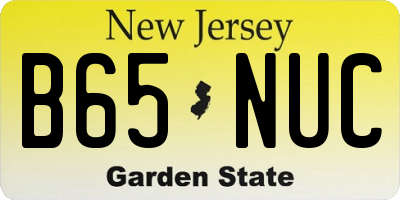 NJ license plate B65NUC