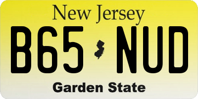NJ license plate B65NUD