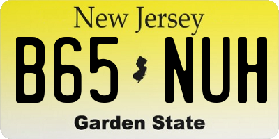 NJ license plate B65NUH